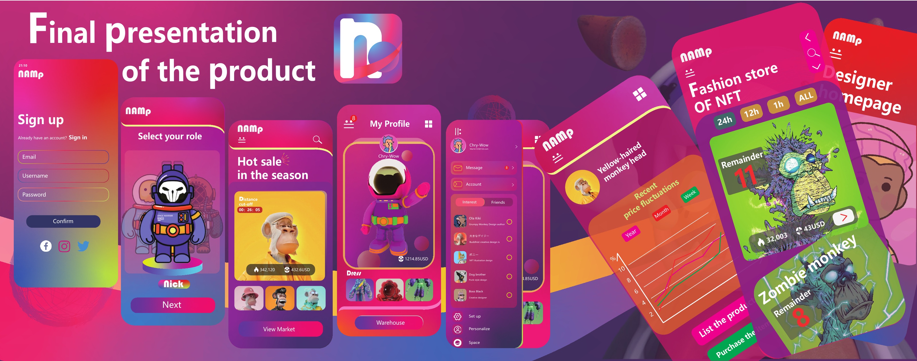 Infinite Metaverse NFT trading platform interface collection